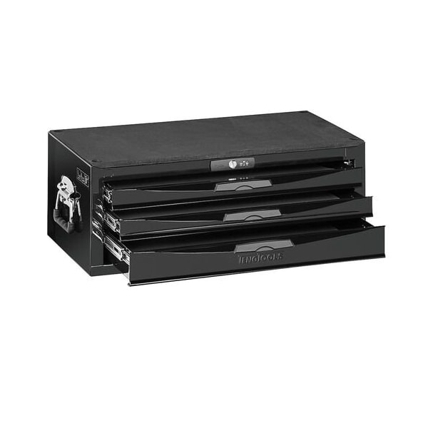 Middle Box, 3 Drawer, Black, Steel, 26 in W